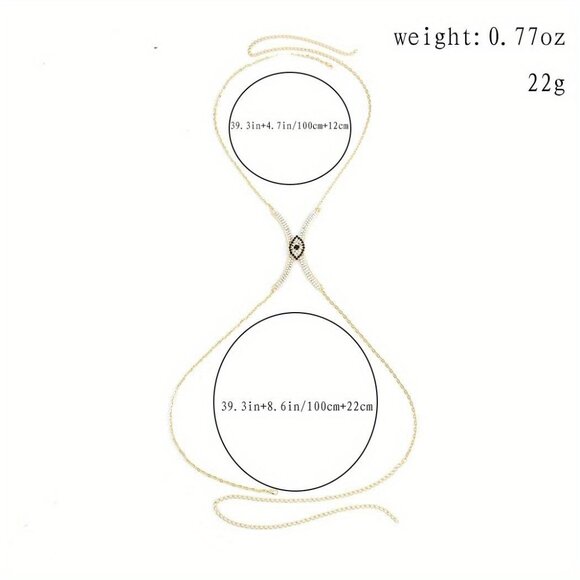 🆕 Seductive Rhinestone Body Chain Bra Necklace Jewelry For Women - Picture 8 of 10
